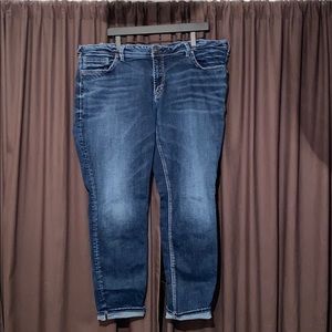 Silver Jeans Sam Crop Jeans Sz 22